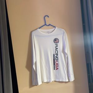 Big kids Large White long sleeve polo by Ralph Lauren shirt